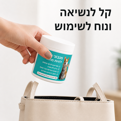 מגבוני ניקוי עיניים לכלבים וחתולים - BARKISS